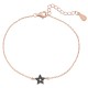 Sterling silver 925°. Black CZ star on delicate chain