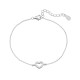 Sterling silver 925°. White CZ heart on delicate chain