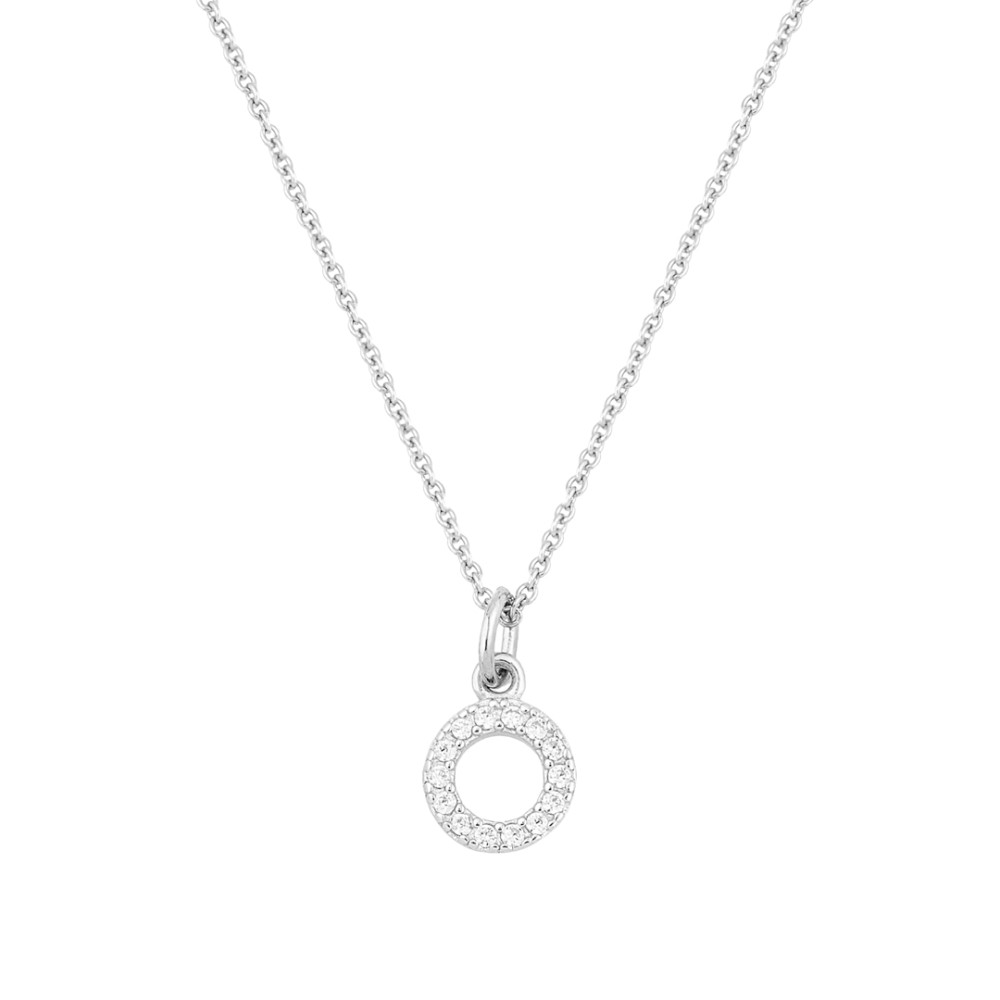 Sterling silver 925°. Open circle in white CZ