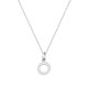 Sterling silver 925°. Open circle in white CZ