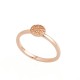 Sterling silver 925°.  Circle in champagne CZ
