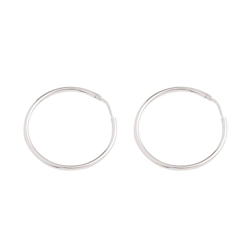 Sterling silver 925°. Classic hoop earrings