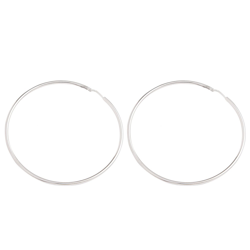 Sterling silver 925°. Classic hoop earrings