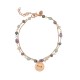 Sterling silver 925°. Best Mommy button & mixed stones bracelet