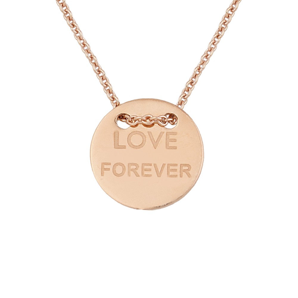 Sterling silver 925°. Love Forever button necklace