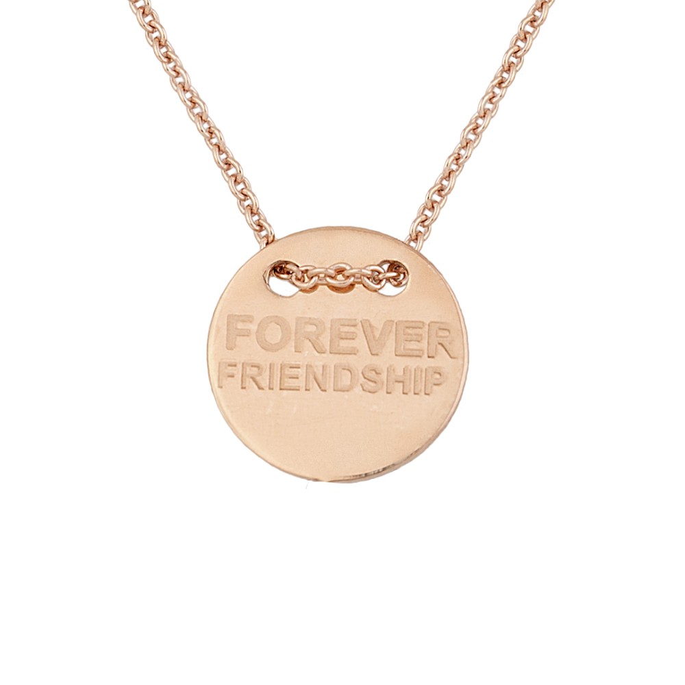 Sterling silver 925°. Forever Friendship button necklace