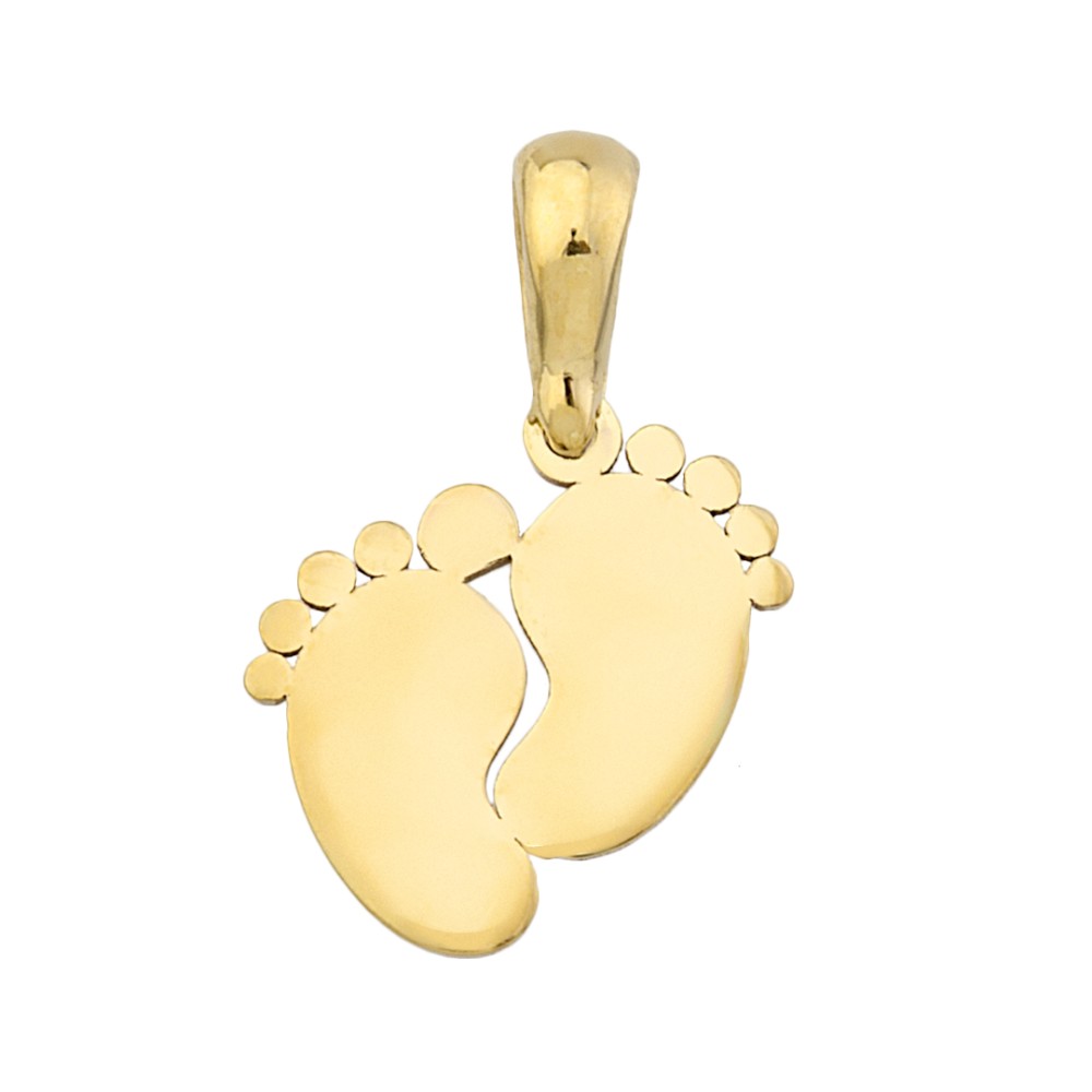 9kt Gold. Baby footprints