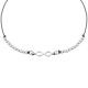 Sterling silver 925°.  Infinity and beads on cord