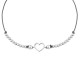 Sterling silver 925°.  Open heart and beads on cord
