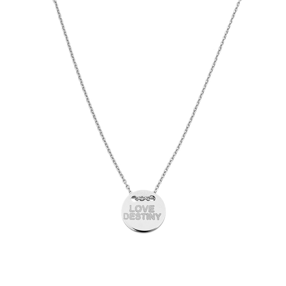 Sterling silver 925°. Love Destiny button necklace