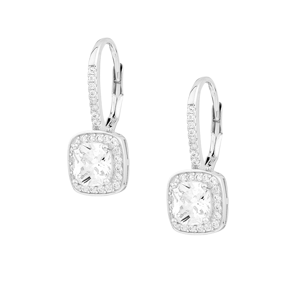 Sterling silver 925°. Cubic Zirconia drop earrings