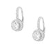 Sterling silver 925°. Halo drop earrings
