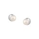 Sterling silver 925°. Pearl and CZ stud earrings