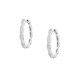 Sterling silver 925°. Scalloped hoops with CZ