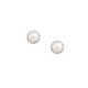 Sterling silver 925°. Pearl stud earrings with CZ halo