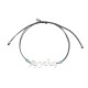 Sterling silver 925°.Aggelos name bracelet on cord
