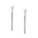 Sterling silver 925°. Linear bar with solitaire and CZ