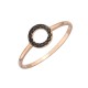 Δαχτυλίδι σχέδιο κύκλος με πέτρες ζιργκόν από ροζ επιχρυσωμένο ασήμι 925°