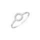Sterling silver 925°. Open space circle with white CZ