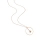 Sterling silver 925°. Open circle and solid ball necklace