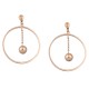 Sterling silver 925°. Open circle and solid ball earrings