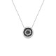 Sterling silver 925°. Round mati pendant with CZ