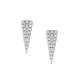 Sterling silver 925°. Inverted triangle studs with CZ
