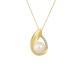 Sterling silver 925°. Pearl  necklace with CZ