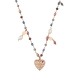 Sterling silver 925°. Rosary style necklace with heart