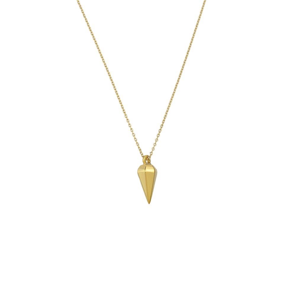 Gold 9ct. 3D diamond shaped pendant