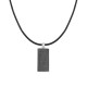 Sterling silver 925°. Men's ID necklace on cord
