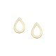 Gold 9ct. Open teardrop stud earrings