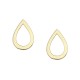 Gold 9ct. Open teardrop stud earrings
