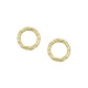 Gold 9ct. Open circle wave studs