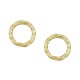 Gold 9ct. Open circle wave studs