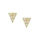 Gold 9ct. Inverted triangle studs with CZ