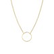 Sterling silver 925°. Single open circle on chain necklace