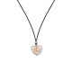 Sterling silver 925°. Be Mine double heart pendant
