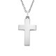 Stainless steel. Curved mens cross