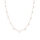 Sterling silver 925°. White crystals station necklace