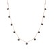 Sterling silver 925°. Black crystals station necklace