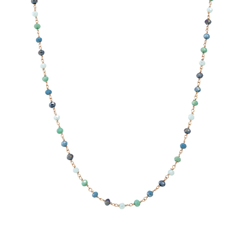 Sterling silver 925°. Rosary necklace with turquoise stones