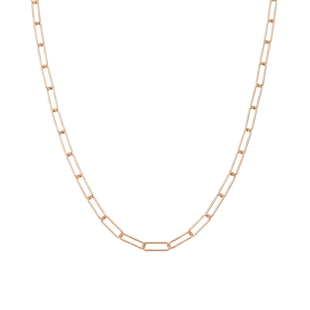 Sterling silver 925°. Long links chain necklace