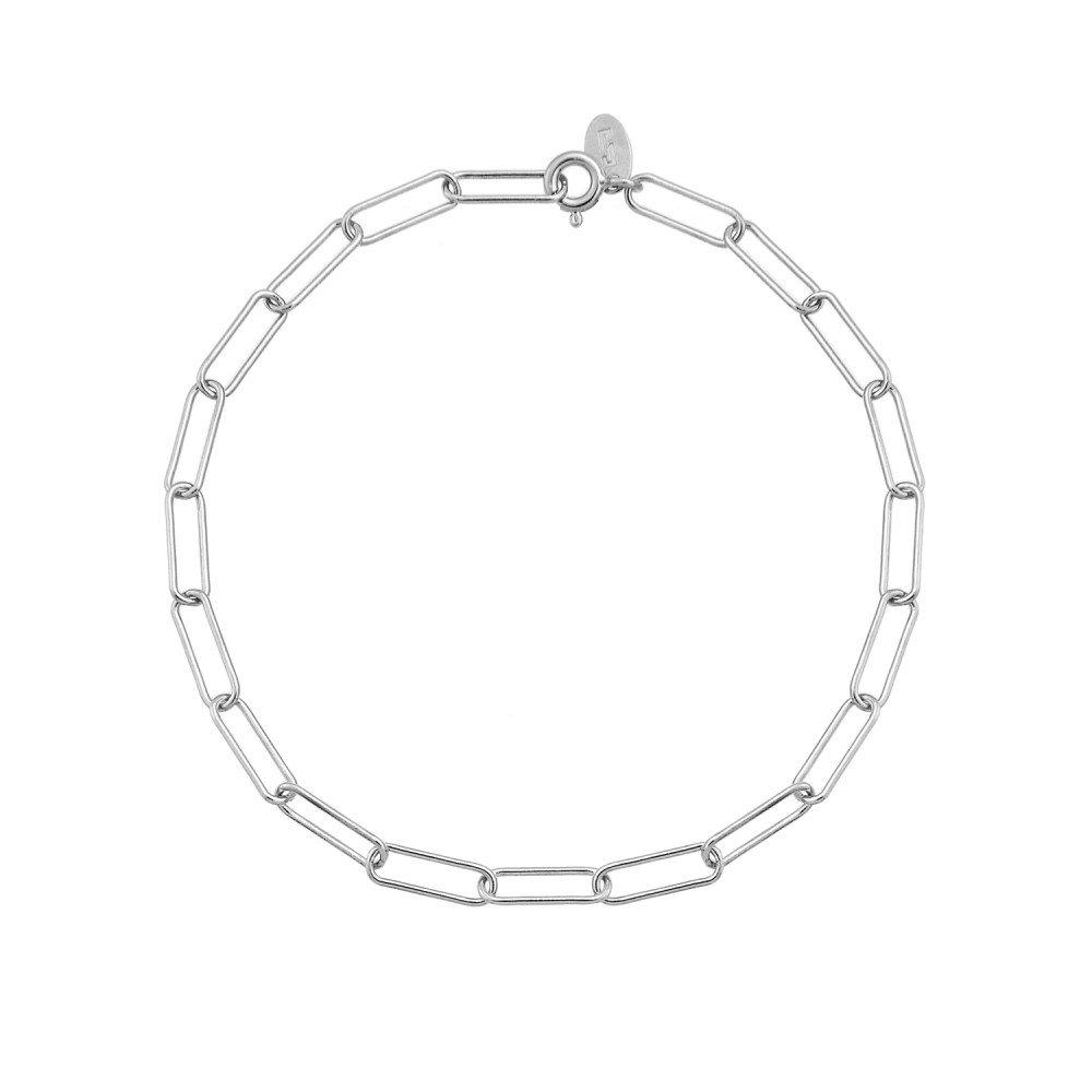 Sterling silver 925°. Long links chain bracelet