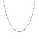Sterling silver 925°. Rosary necklace with black enamel beads