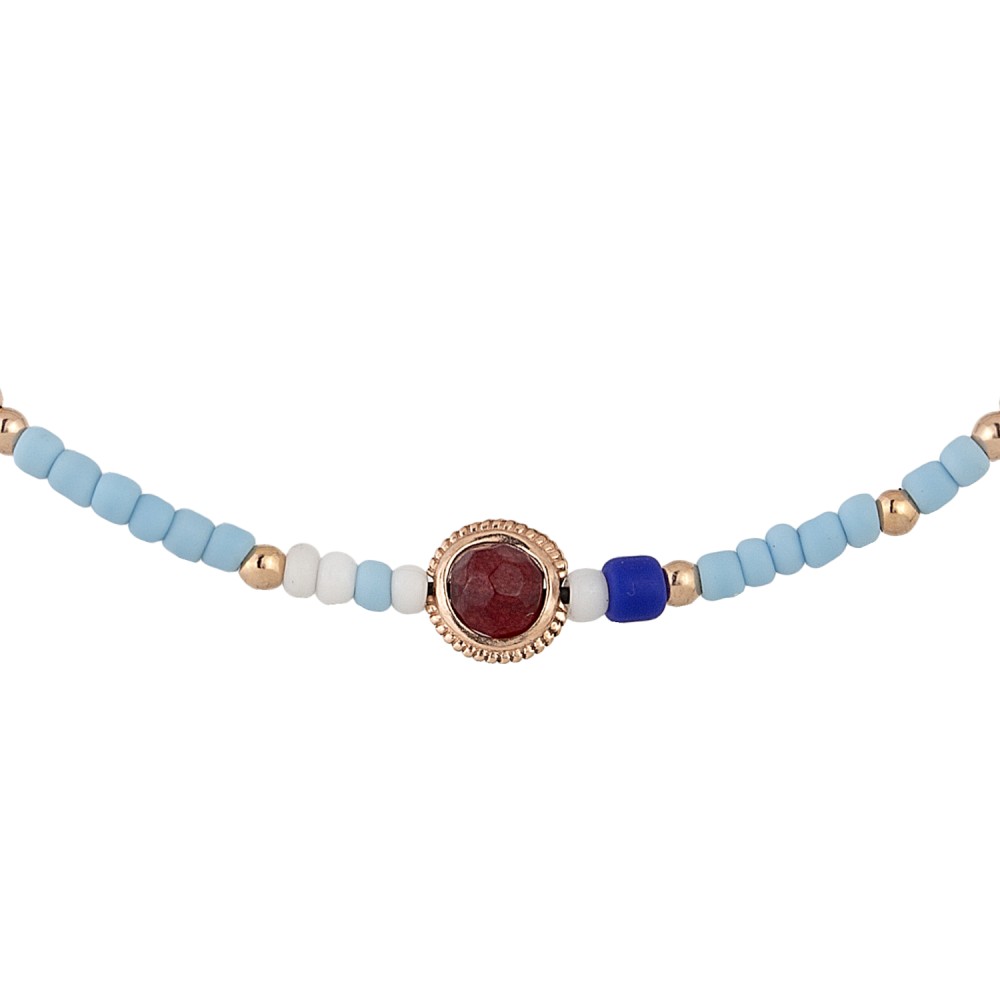 Sterling silver 925. Bead bracelet with agate bead