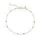 Sterling silver 925°. Ankle bracelet with enamel beads