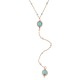 Sterling silver 925°. Y-necklace with agate