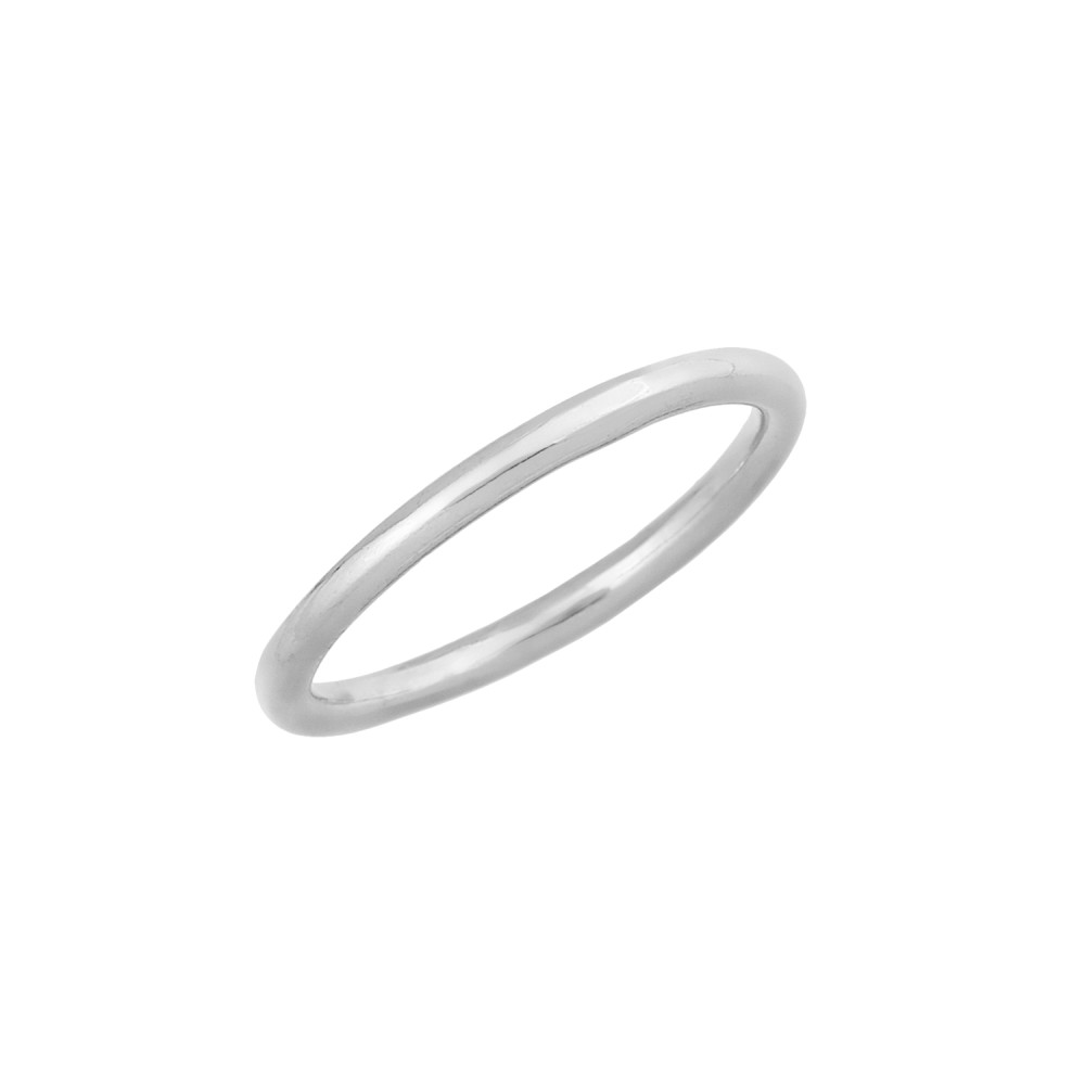 Δαχτυλίδι βέρα απλή από επιπλατινωμένο ασήμι 925.