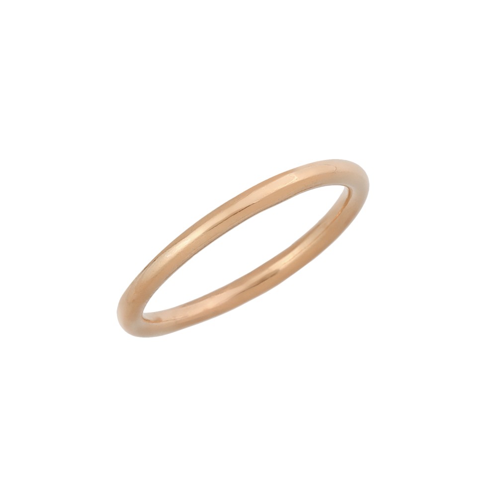 Δαχτυλίδι βέρα απλή από ροζ επιχρυσωμένο ασήμι 925.